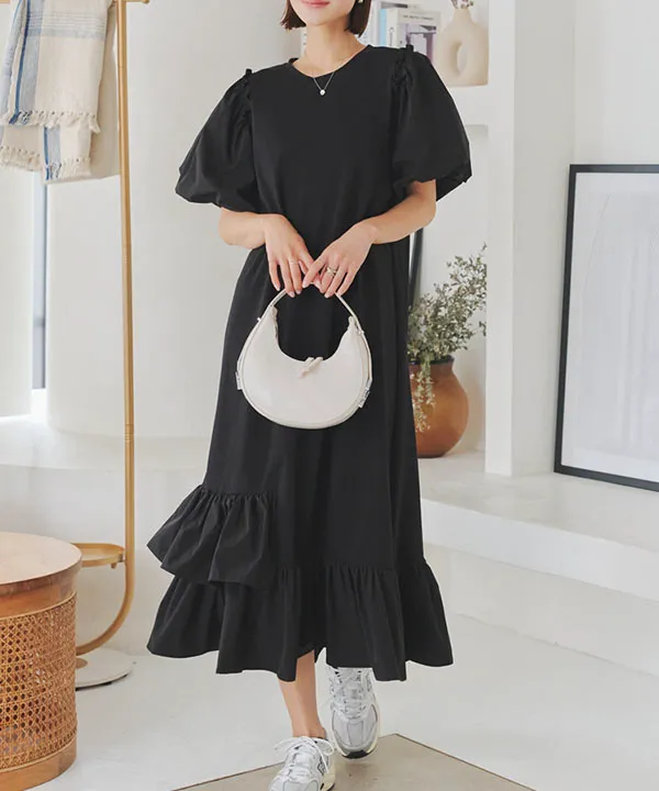 アシメフリルワンピース [E3269] - レディースファッション通販 神戸