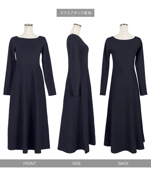 フィット＆フレアニットワンピース [E3289] - レディースファッション