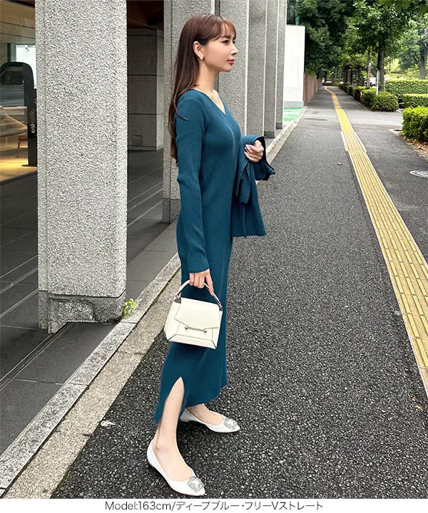 週末限定！値下げ！ ルーディクルム　デニムワンピ　岡部あゆみさん 岡部あゆみさんコラボ ]選べるタイプ フレアニットワンピース