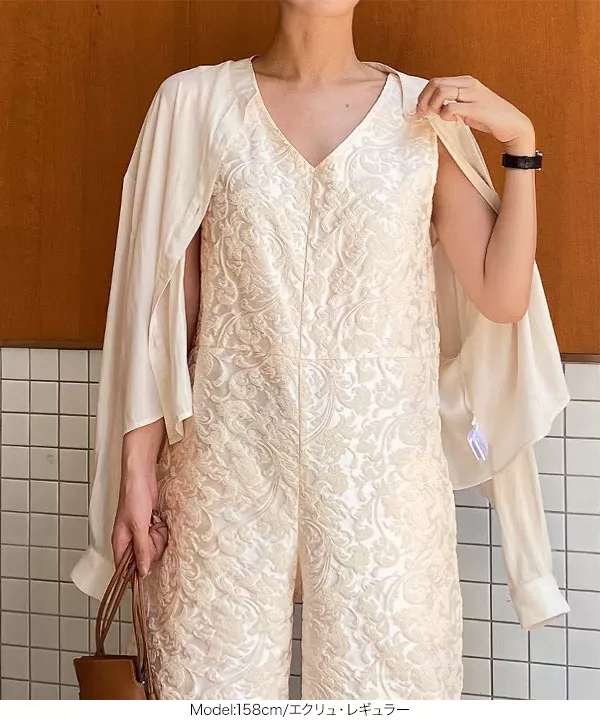 花柄オールインワン緑 楽天市場】【60％OFFクーポン対象】前後2wayオールインワン V