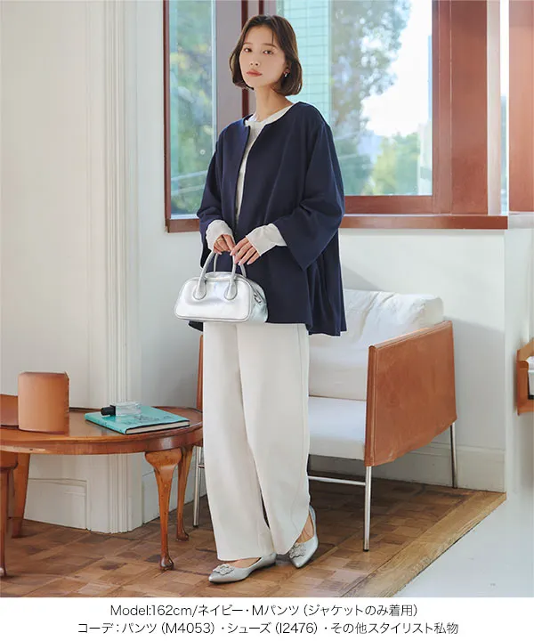 セレモニー ] [ ストレッチ × ノーアイロン ] 選べる4サイズ 細見え