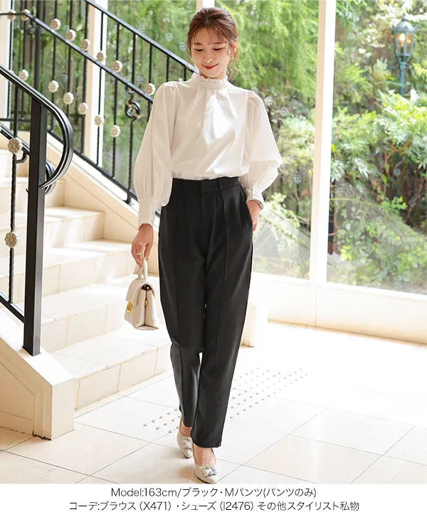 セレモニー ] [ ストレッチ × ノーアイロン ] 選べる4サイズ 細見え