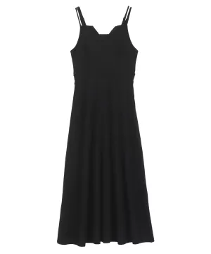 ストレッチ×ノーアイロン ] 細見えストレッチデザインキャミワンピース