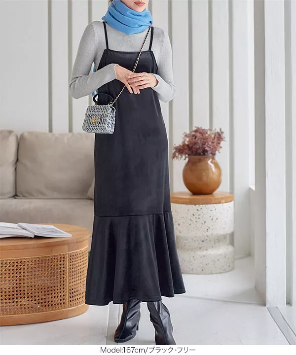 ベロアキャミワンピース [E3342] - レディースファッション通販 神戸