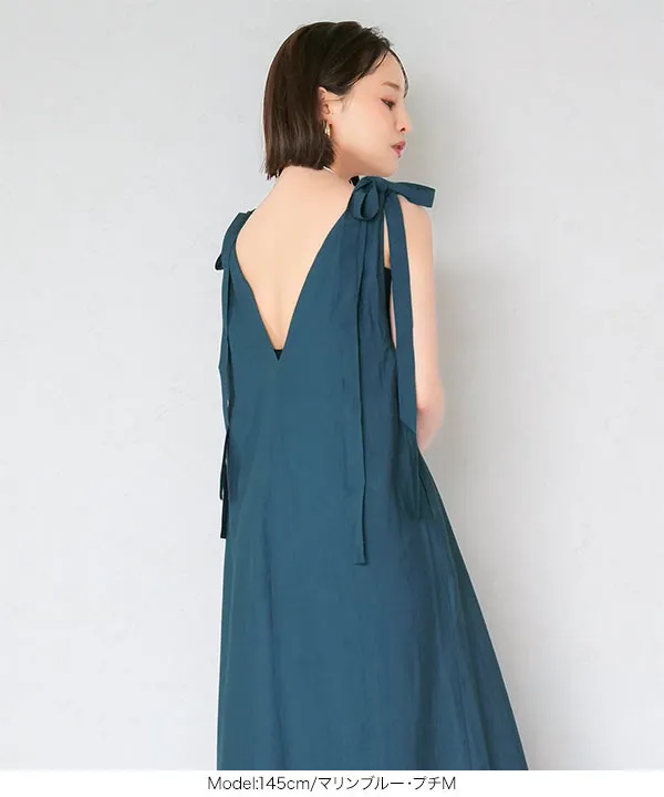 田中亜希子さんコラボ ] ショルダーリボン2wayオールインワン [E3349