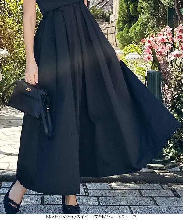 水野佐彩さんコラボ ] タックスカートドッキングワンピース [E3353