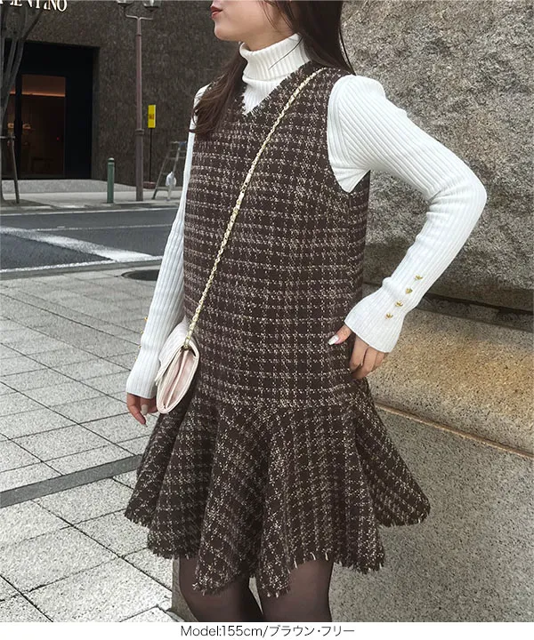 ツイードジャンスカ [E3369] - レディースファッション通販 神戸レタス