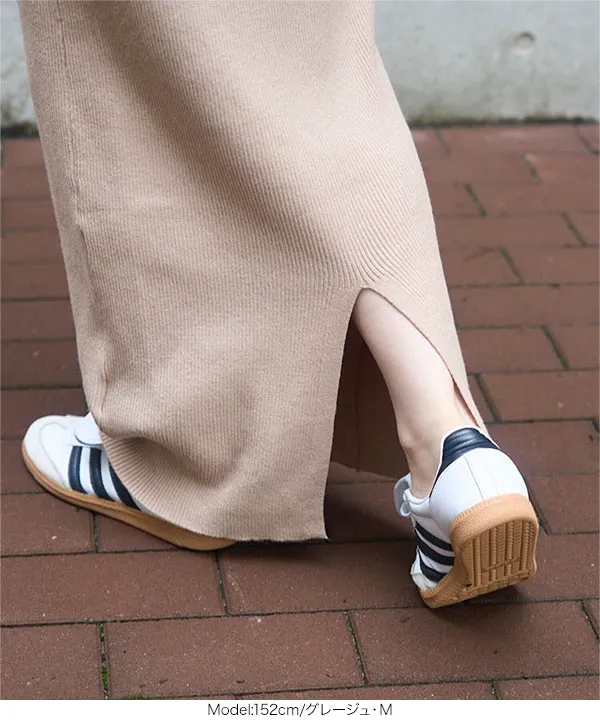 and per seのハーフジップワンピース KOBE LETTUCE ニットワンピース ニット レディース 長袖 秋 冬