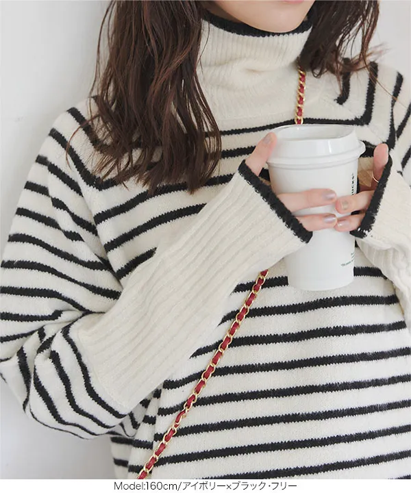 ヤク風スフレタッチニットワンピース [E3407] - レディース