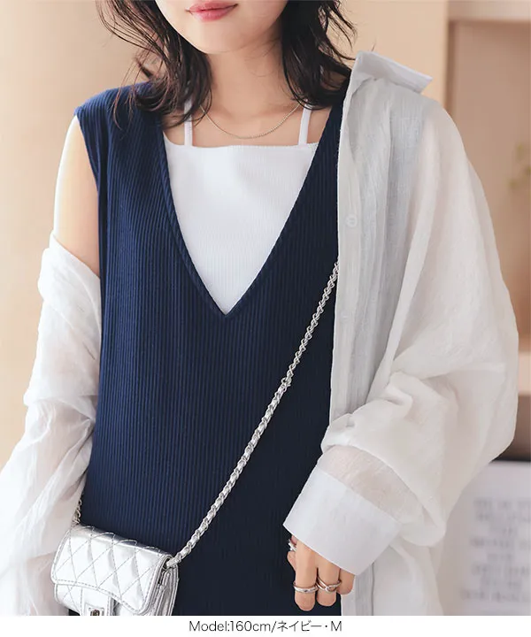 前後2way授乳ジップ付きリブワンピース [E3417]| SALE
