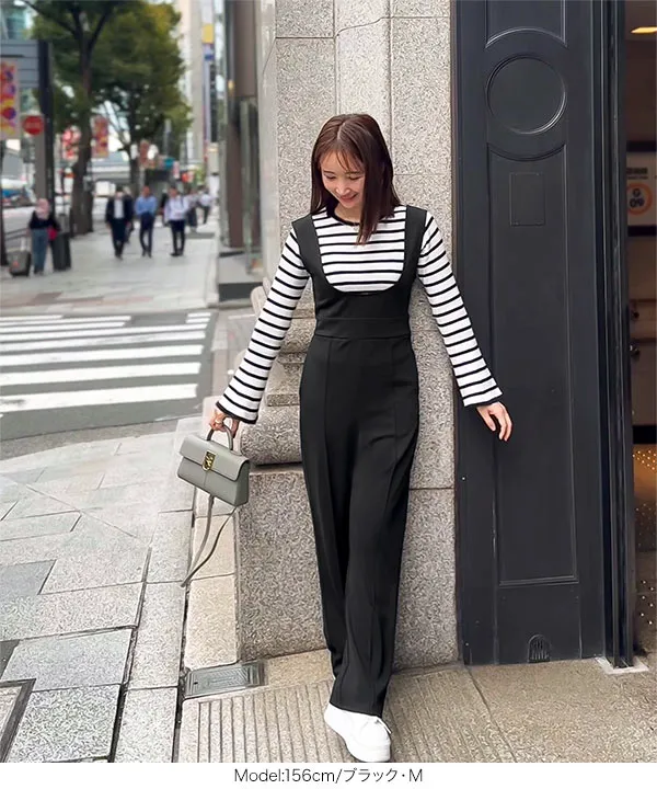 coaraさんコラボ ] 選べる2タイプUネックサロペット [E3423