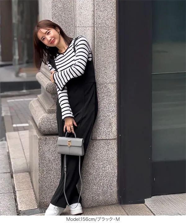 通販 coaraさんコラボ ] 選べる2タイプUネックサロペット [E3423 服＆ファッション小物