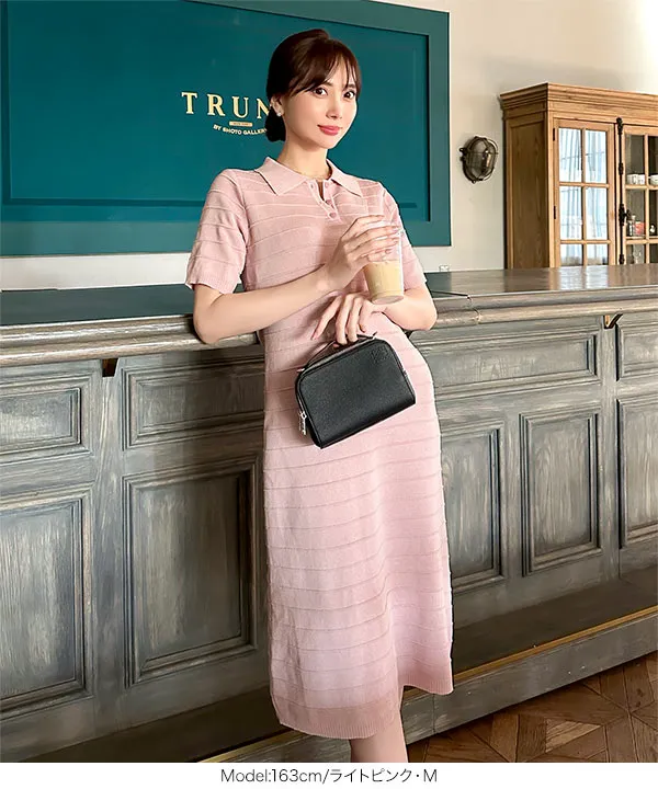 ivy gole コントラストミリーポロワンピース 即納】コントラストミリーポロワンピース – IVY golf