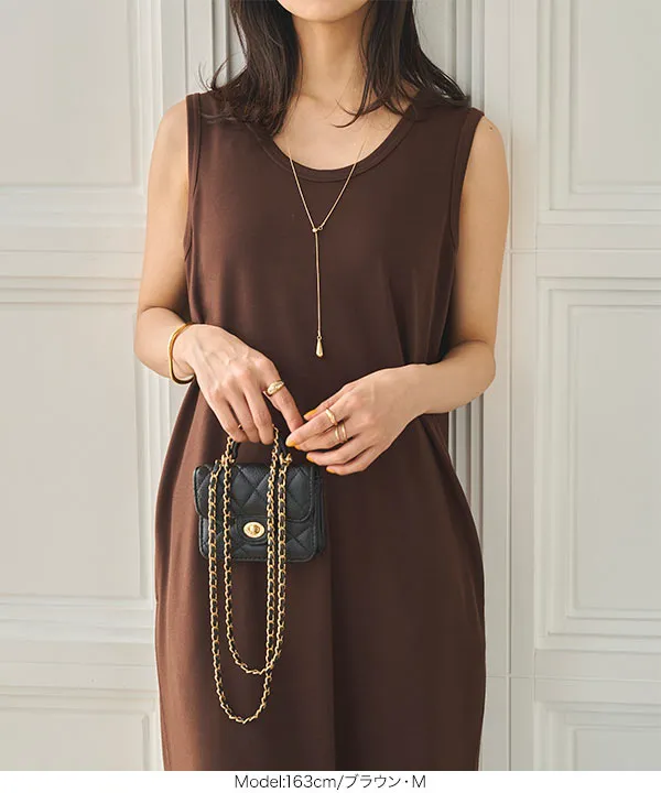 選べるサイズ 細見えポンチロングワンピース [E3451] - レディース