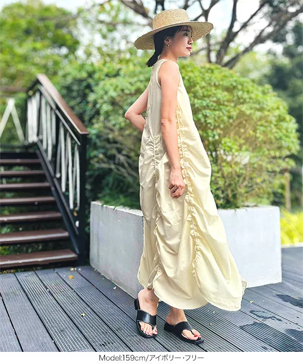 シャーリングフリルミニワンピース 春名亜美さんコラボ ]シャーリングフリルワンピース [E3455