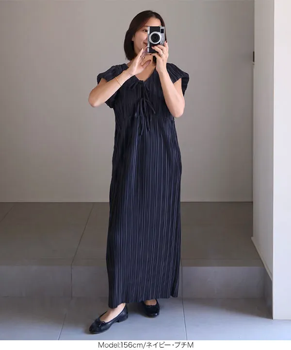 yuiさんコラボ ]前後2wayプリーツワンピース [E3469] - レディース
