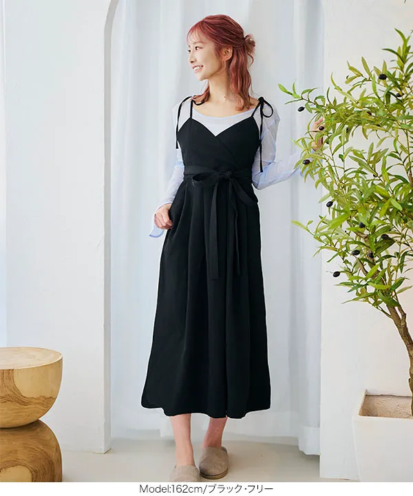 momomo　家財便　Lガールズ&パンツァー　バイブスイッチ　ユニット付き 双松桃子さんコラボ ]ショルダーリボンカシュクールエプロン [E3487