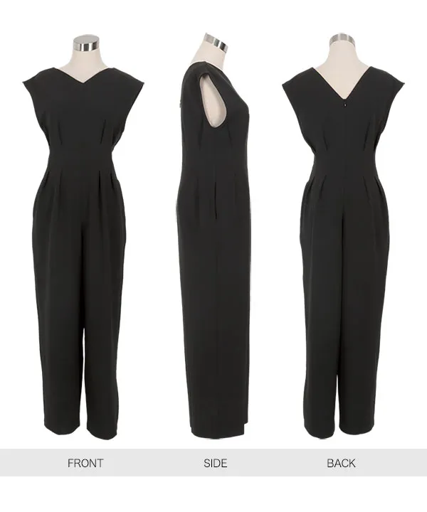 ウエストタックオールインワン [E3491] - レディースファッション通販