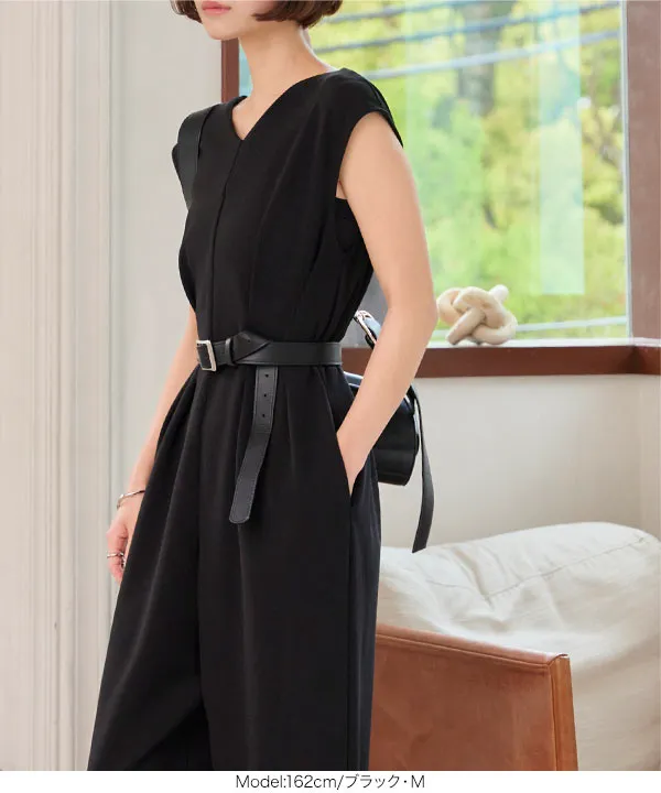 ウエストタックオールインワン [E3491] - レディースファッション通販