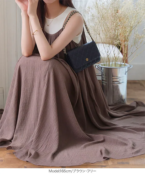 Plantation【美品】PAPER YOORYUU コート 楊柳 レディース シアー楊柳ボリュームキャミワンピース [E3503] - レディース
