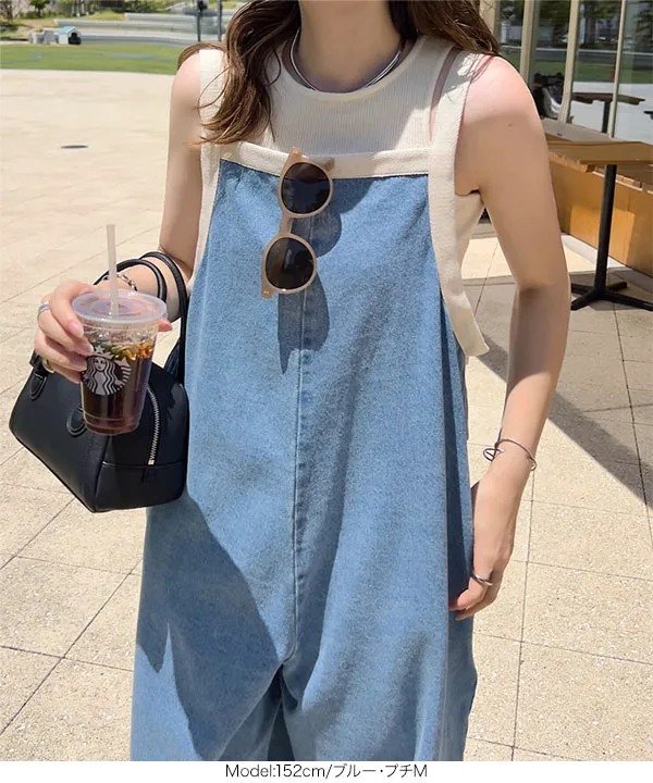 前後2wayデニムオールインワン [E3524] | 大好評につき今だけ送料無料
