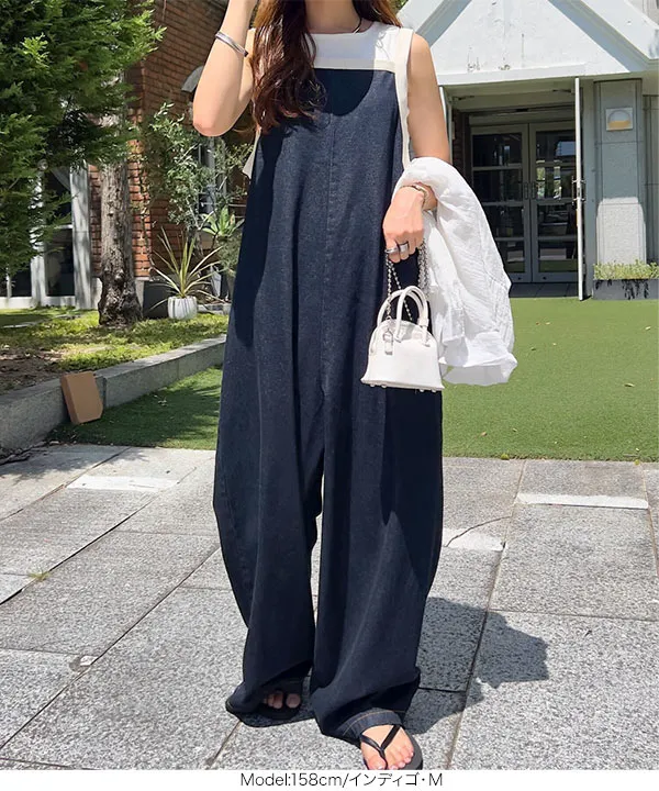 前後2wayデニムオールインワン [E3524] - レディースファッション通販