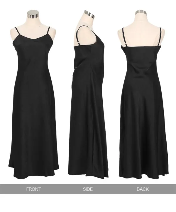 TODAYFUL サテンキャミドレス ワンピース キャミソール シンプル 春夏 サテンキャミレースワンピース [E3555] - レディースファッション通販
