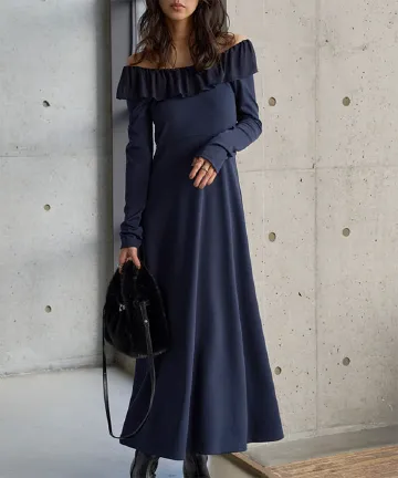 2wayフリルカラーワンピース [E3532] - レディースファッション通販