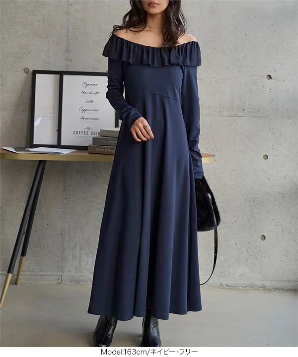 2wayフリルカラーワンピース [E3532] - レディースファッション通販