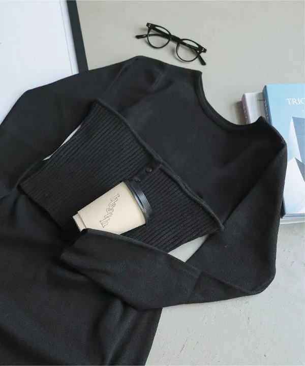 Petitle / プチレ ] 2点セット ニットビスチェ×ワンピース [E3538