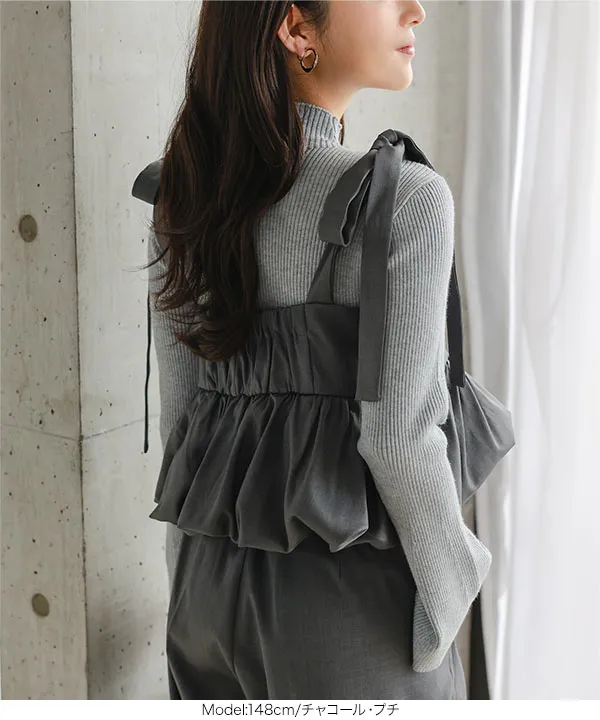 Petitle / プチレ ] 3点セット リブニット × バルーンキャミソール