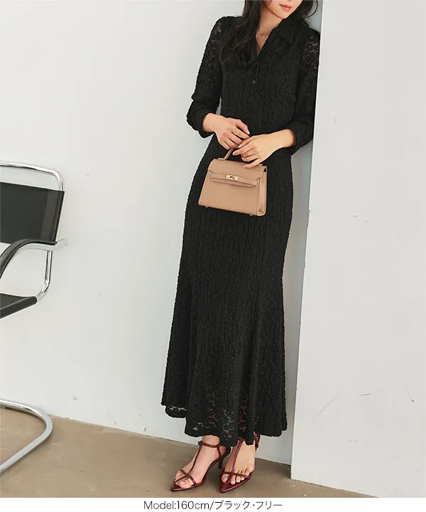 総レースマーメイドワンピース [E3561] | 3/1(日)12:00~販売予定