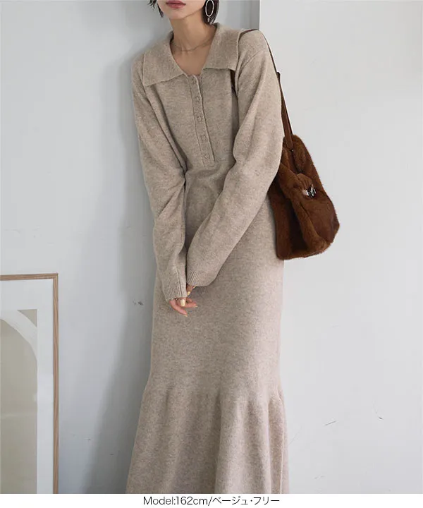 ポロニットワンピース [E3565]