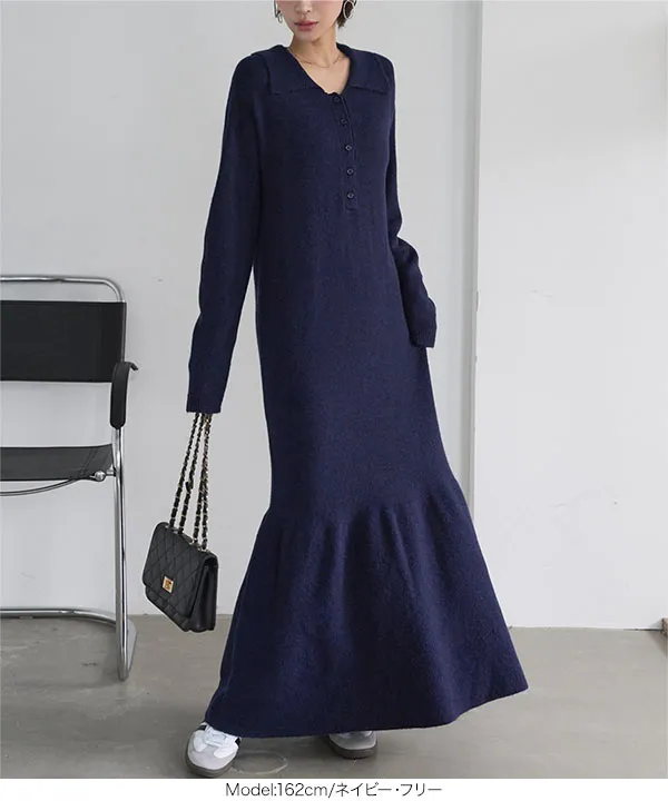 ポロニットワンピース [E3565] - レディースファッション通販 神戸