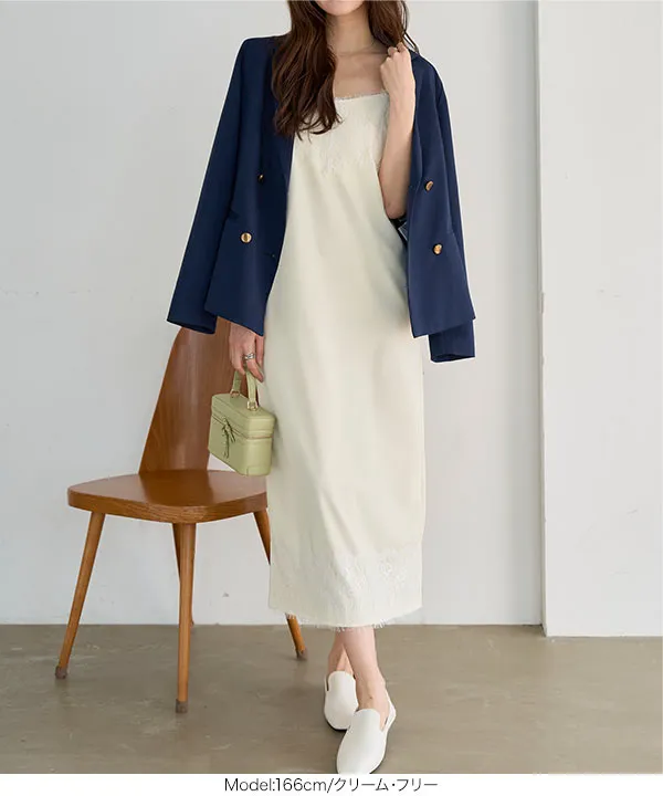 レーストリムキャミワンピース [E3572]| 送料無料 3/3(火)12:00~3/4(水