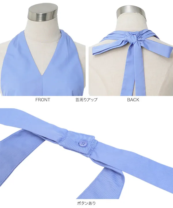 シワになりにくい 深Vネックコットンタッチワンピース [E3593]| SALE！
