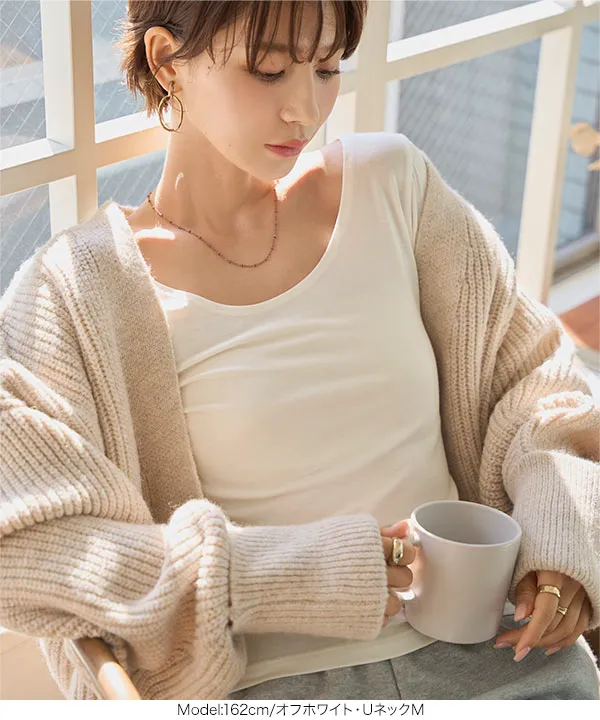 &HEAT ] M L XL 選べるタイプ あったかベーシックインナートップス