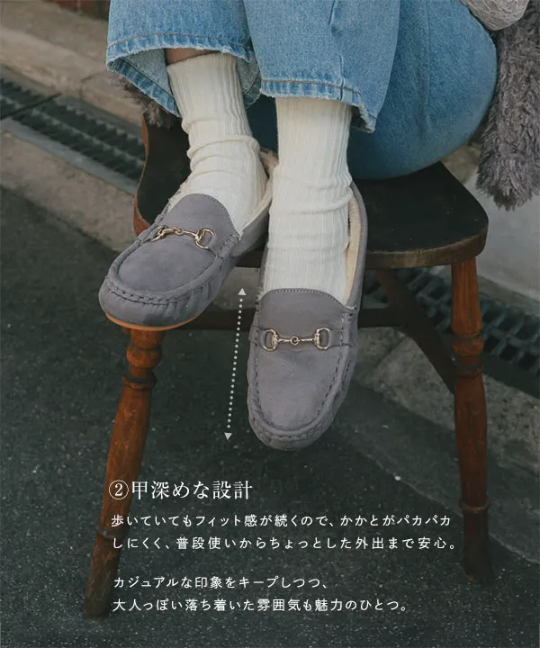 ビット付きファーモカシン [H568] - レディースファッション通販 神戸