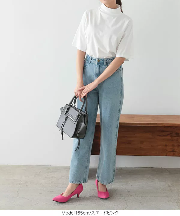 走れる機能系パンプス ] XS〜3Lサイズ ポインテッドトゥ5cm [I1040