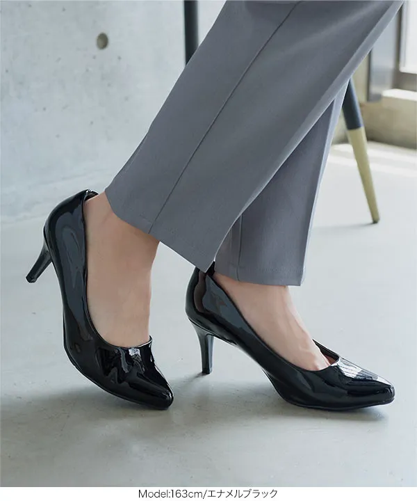[ 走れる機能系パンプス ] XS 3Lサイズ ポインテッドトゥ7cm[ I1150 ]