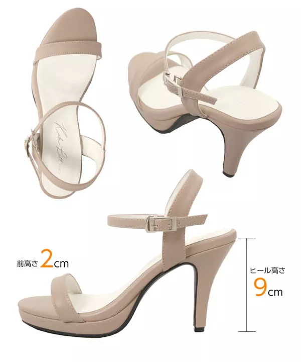 華奢見せアンクルストラップサンダル [I1300]