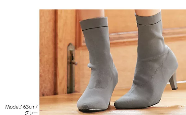 ラインdesign☆ストレッチソックスブーツ [I1427] - レディース