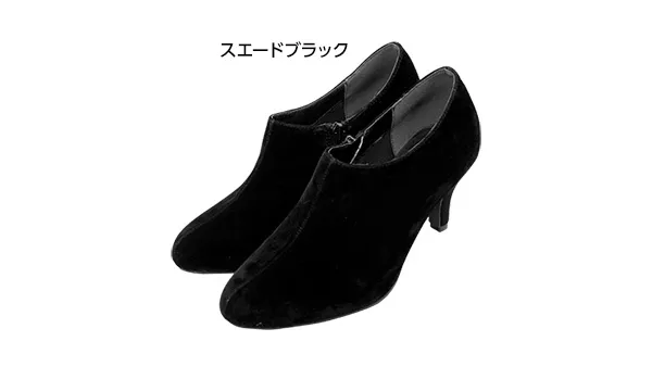上品LADYのためのアンクル丈ヒールショートブーティ [I1451]