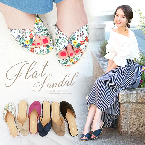 レディースフラットシューズ フラットサンダルシューズ [I1464] - レディースファッション