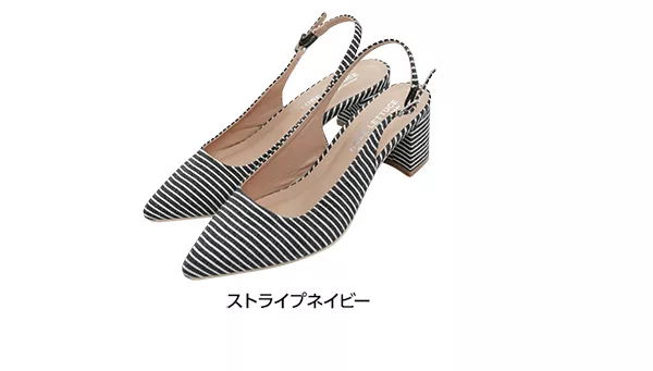 バックストラップ★ポインテッドトゥ☆チャンキーヒールパンプス [I1481]