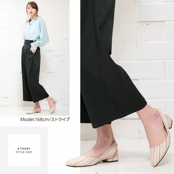 ♡ライラック　パンプスセット♡ 取り外し可能リボンセット☆バックストラップパンプス [I1523
