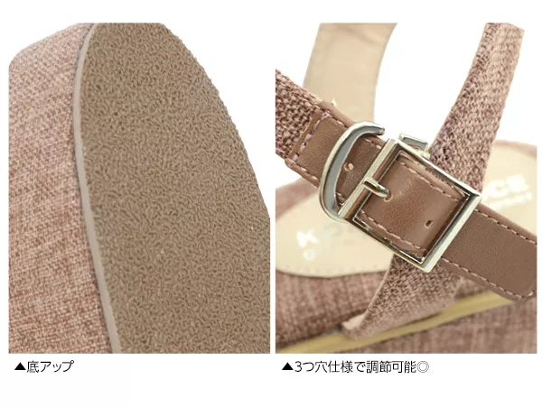 アンクルストラップ☆プラットフォームサンダル [I1548]