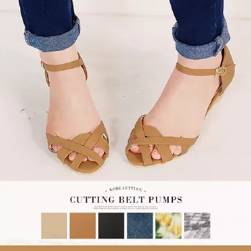 カッティングベルトパンプス [I1579]