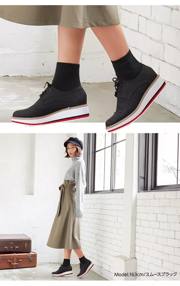 ラインソールオックスフォード [I1652] - レディースファッション通販