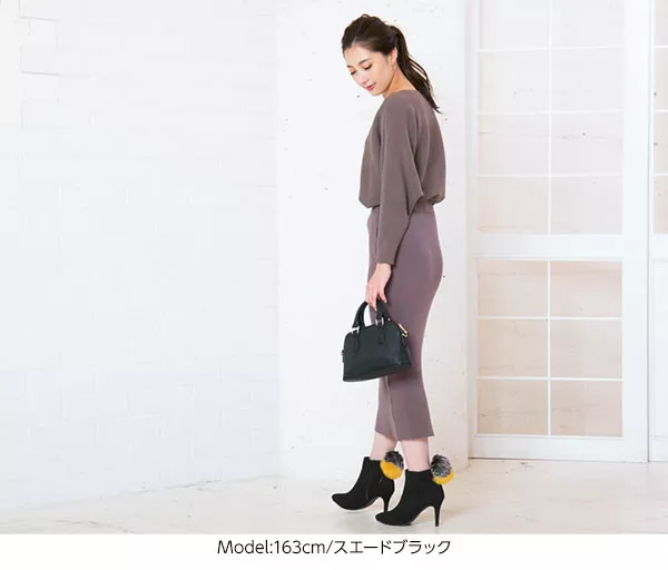 ぽんぽんファーブーツ [I1675] - レディースファッション通販 神戸